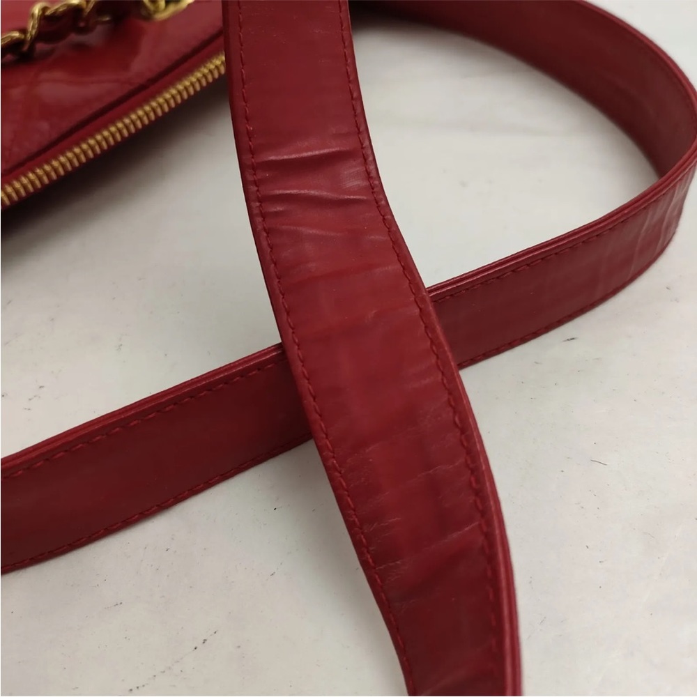 Authentic Chanel Enamel Red With Chain - Picture 13 of 13